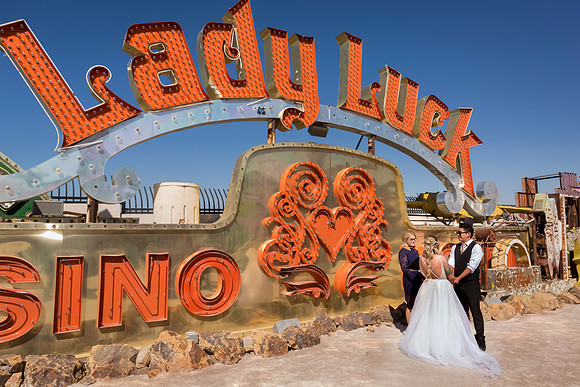 Neon Museum Wedding Photography | Las Vegas Boneyard Weddings