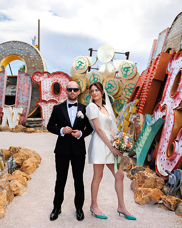 Neon Museum Wedding Photography | Las Vegas Boneyard Weddings
