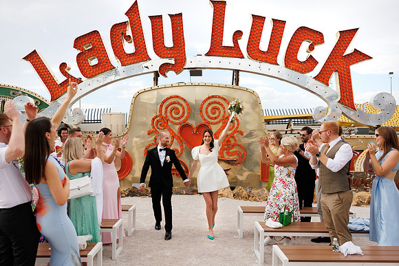 Neon Museum Wedding Photography | Las Vegas Boneyard Weddings