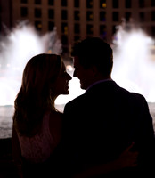 Couple photographed during a wedding photo shoot on the Las Vegas Strip