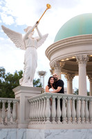 Couple photographed during a wedding photo shoot on the Las Vegas Strip