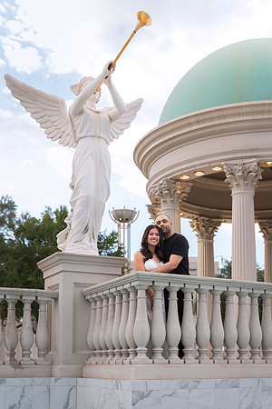 Couple photographed during a wedding photo shoot on the Las Vegas Strip