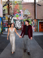 Couple photographed during a wedding photo shoot on the Las Vegas Strip