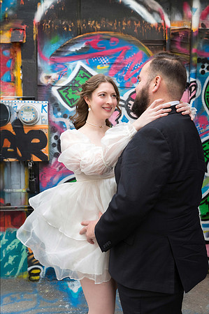 Couple photographed during a wedding photo shoot on the Las Vegas Strip