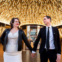 Couple photographed during a wedding photo shoot on the Las Vegas Strip