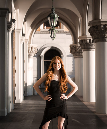 High school senior posing during a portrait photo session in Las Vegas