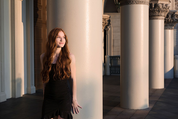 High school senior posing during a portrait photo session in Las Vegas