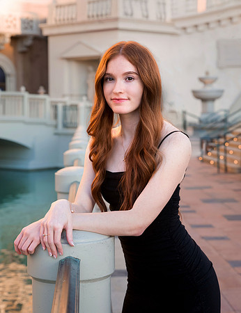 High school senior posing during a portrait photo session in Las Vegas