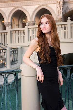 High school senior posing during a portrait photo session in Las Vegas