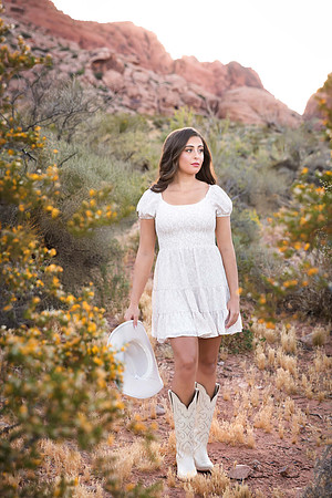 High school senior posing during a portrait photo session in Las Vegas