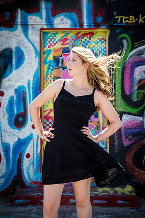 High school senior posing during a portrait photo session in Las Vegas