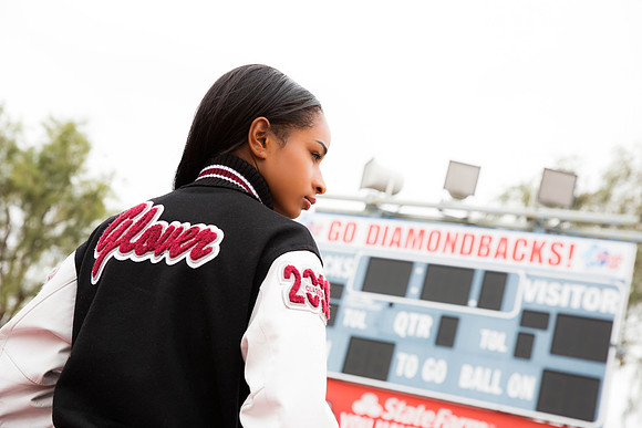 High school senior posing during a portrait photo session in Las Vegas
