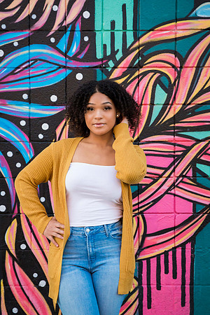 High school senior posing during a portrait photo session in Las Vegas