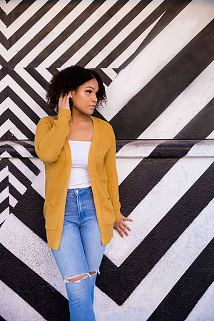 High school senior posing during a portrait photo session in Las Vegas