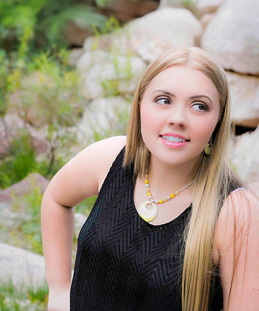 High school senior posing during a portrait photo session in Las Vegas