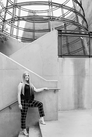 High school senior posing during a portrait photo session in Las Vegas