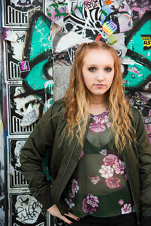 High school senior posing during a portrait photo session in Las Vegas