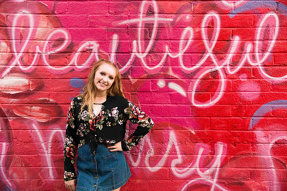 High school senior posing during a portrait photo session in Las Vegas