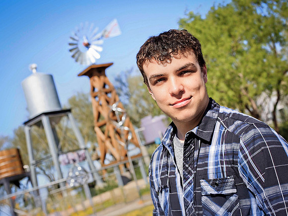 High school senior posing during a portrait photo session in Las Vegas