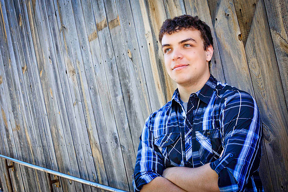 High school senior posing during a portrait photo session in Las Vegas