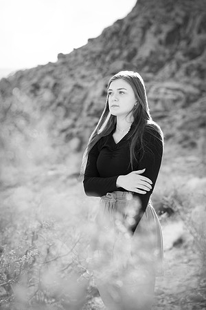 High school senior posing during a portrait photo session in Las Vegas