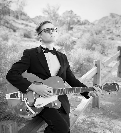 High school senior posing during a portrait photo session in Las Vegas