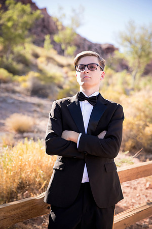High school senior posing during a portrait photo session in Las Vegas