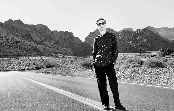 High school senior posing during a portrait photo session in Las Vegas