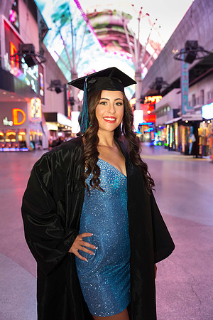 High school senior posing during a portrait photo session in Las Vegas