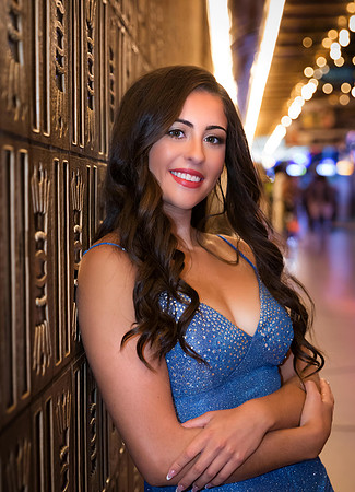 High school senior posing during a portrait photo session in Las Vegas