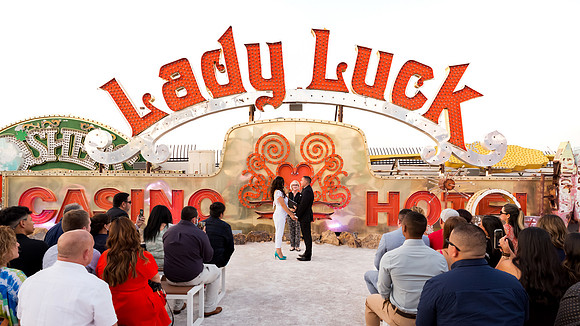 Neon Museum Wedding Photography | Las Vegas Boneyard Weddings