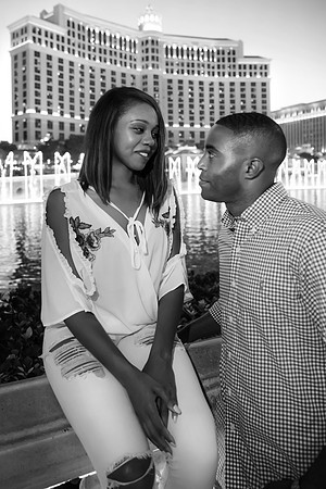 Las Vegas engagement photo shoot on the Strip by Glitter Lens Photography