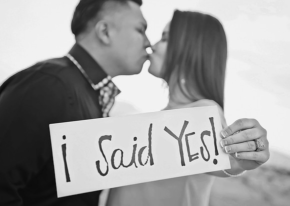 Las Vegas engagement photo shoot on the Strip by Glitter Lens Photography
