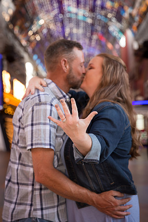 Las Vegas engagement photo shoot on the Strip by Glitter Lens Photography