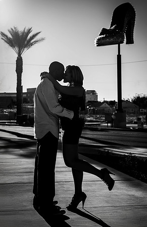 Las Vegas engagement photo shoot on the Strip by Glitter Lens Photography