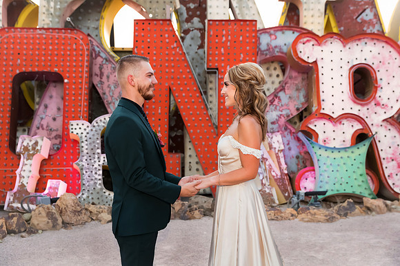 Neon Museum Wedding Photography | Las Vegas Boneyard Weddings