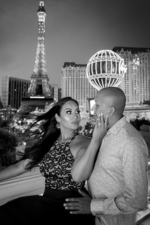 Las Vegas engagement photo shoot on the Strip by Glitter Lens Photography