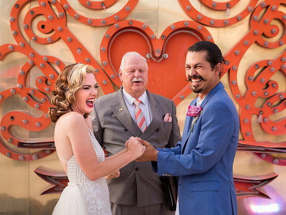 Neon Museum Wedding Photography | Las Vegas Boneyard Weddings