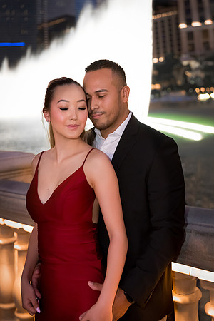 Las Vegas engagement photo shoot on the Strip by Glitter Lens Photography