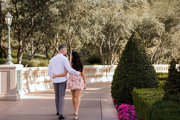 Las Vegas engagement photo shoot on the Strip by Glitter Lens Photography