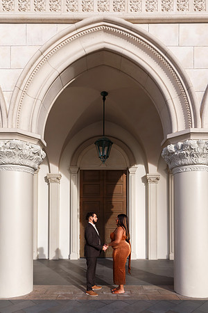 Las Vegas engagement photo shoot on the Strip by Glitter Lens Photography