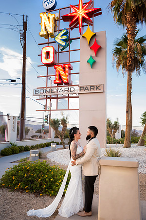 Neon Museum Wedding Photography | Las Vegas Boneyard Weddings