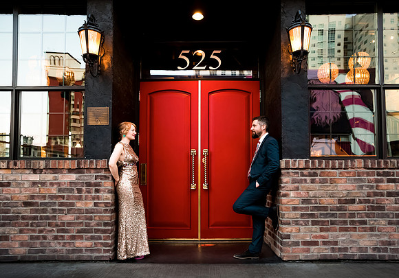 Las Vegas engagement photo shoot on the Strip by Glitter Lens Photography