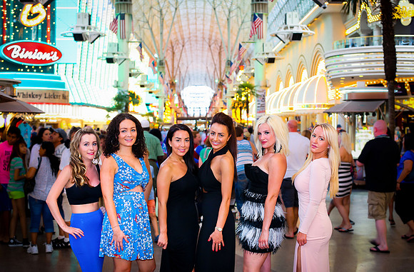 Fremont Street Chauffeured Bachelorette Photo Shoot | Downtown Las Vegas