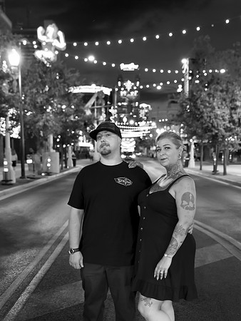 Las Vegas engagement photo shoot on the Strip by Glitter Lens Photography