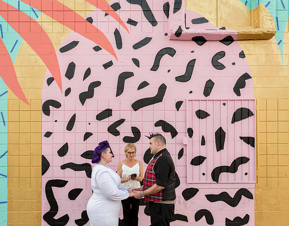 Fremont East Mural Wedding, Elopement & Vow Renewal | Downtown Las Vegas