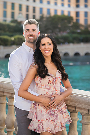 Las Vegas engagement photo shoot on the Strip by Glitter Lens Photography
