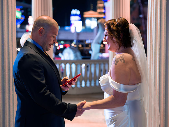 Caesars Palace Gazebo Wedding, Elopement & Vow Renewal | Las Vegas Strip