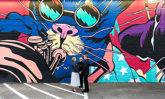 Fremont East Mural Wedding, Elopement & Vow Renewal | Downtown Las Vegas
